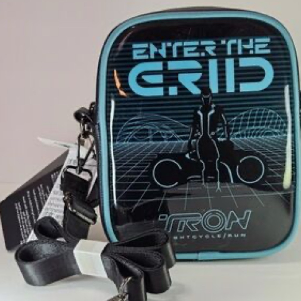 Loungefly Disney Parks Tron Lightcycle Run Crossbody Bag Glow in Dark